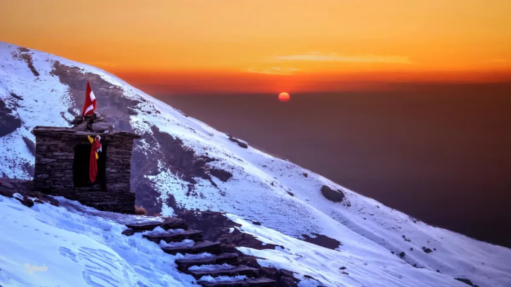 Sunset view in Tungnath temple